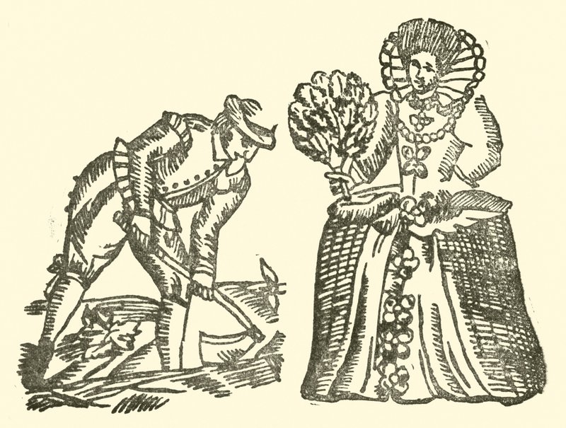 Illustration til The Roxburghe Ballads (træsnit) af (after) English School