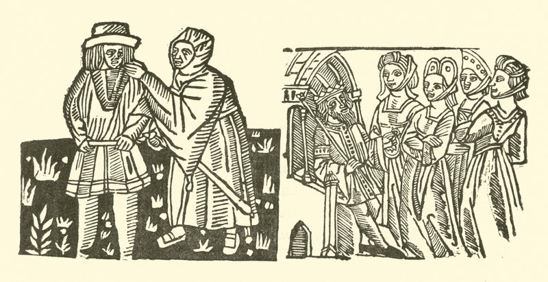 Illustration til The Roxburghe Ballads (træsnit) af (after) English School