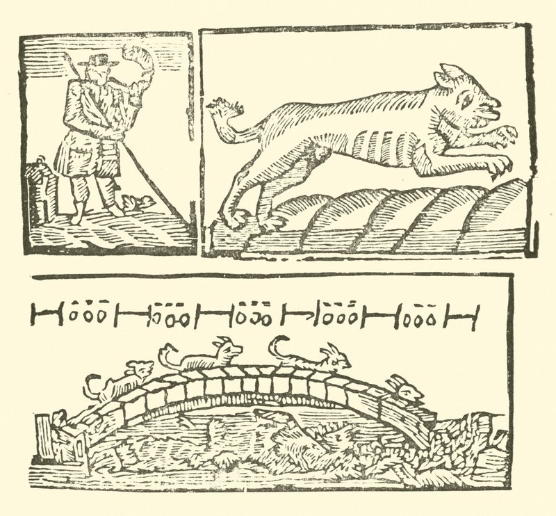 Illustration til The Roxburghe Ballads (træsnit) af (after) English School
