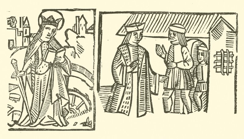 Illustration til The Roxburghe Ballads (træsnit) af (after) English School