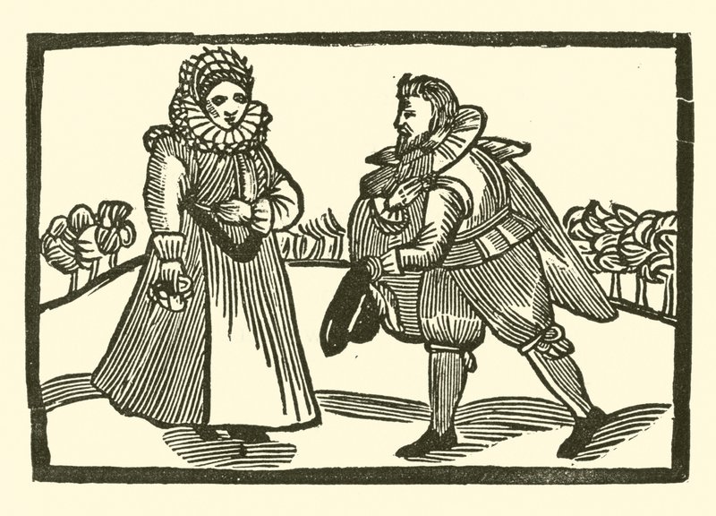 Illustration til The Roxburghe Ballads (træsnit) af (after) English School