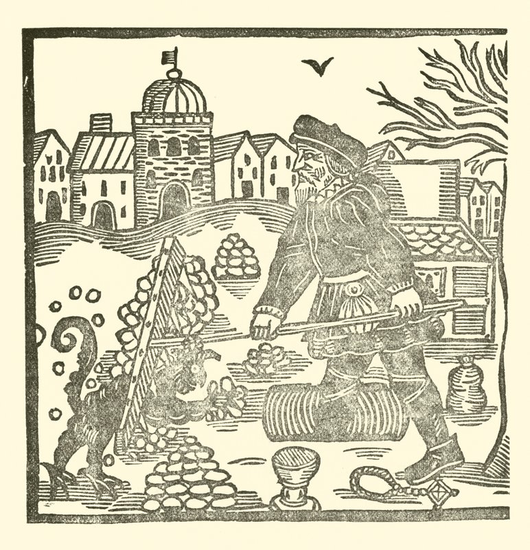 Illustration til The Roxburghe Ballads (træsnit) af (after) English School