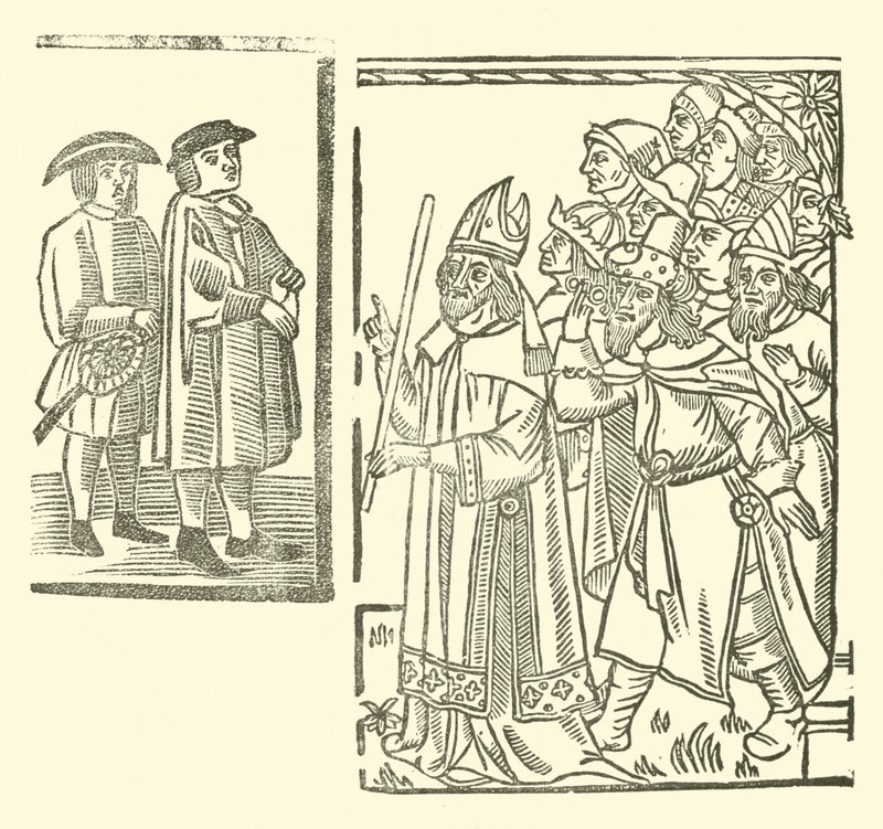 Illustration til The Roxburghe Ballads (træsnit) af (after) English School