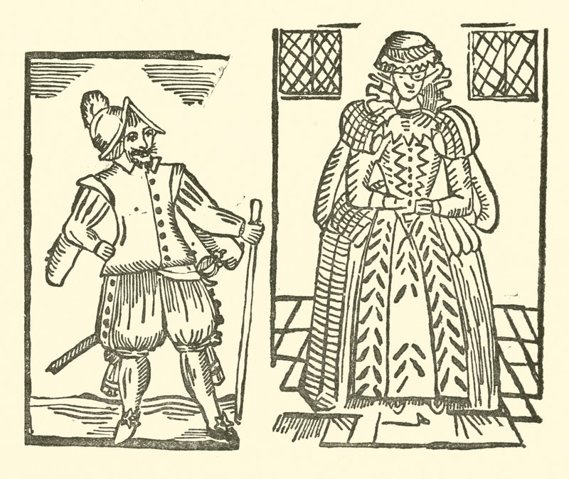 Illustration til The Roxburghe Ballads (træsnit) af (after) English School