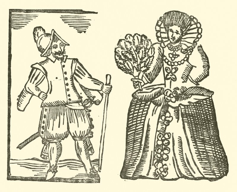Illustration til The Roxburghe Ballads (træsnit) af (after) English School