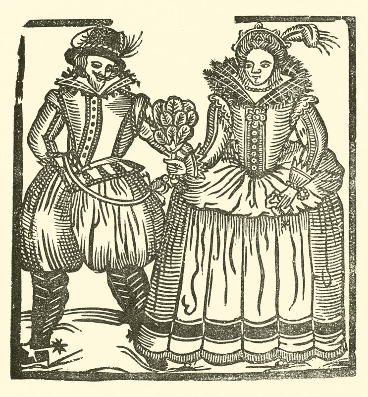 Illustration til The Roxburghe Ballads (træsnit) af (after) English School