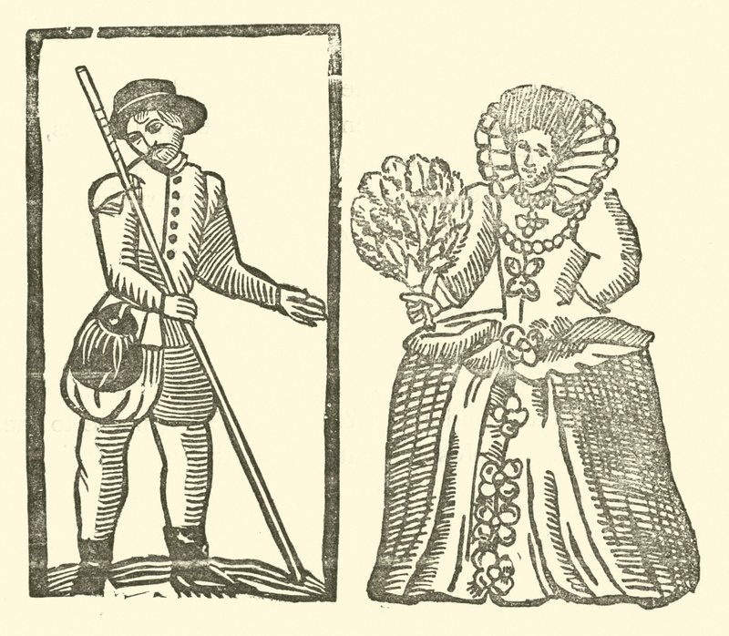 Illustration til The Roxburghe Ballads (træsnit) af (after) English School