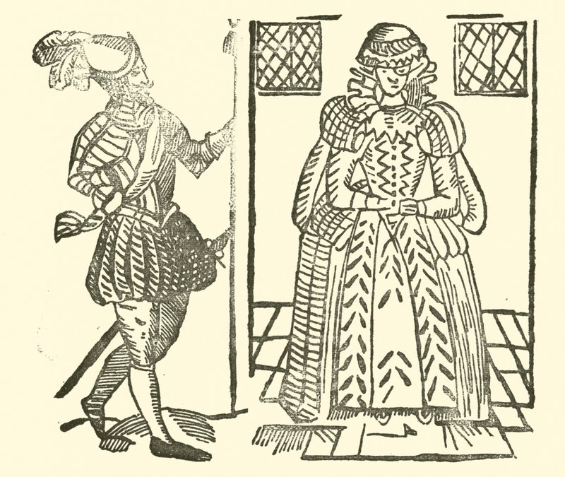 Illustration til The Roxburghe Ballads (træsnit) af (after) English School
