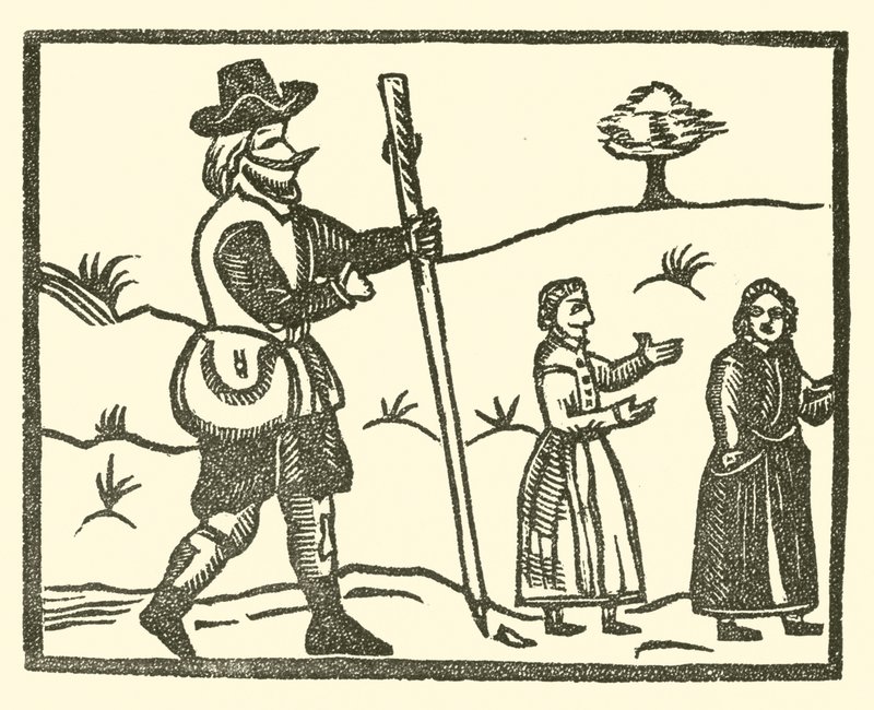 Illustration til The Roxburghe Ballads (træsnit) af (after) English School