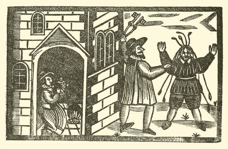 Illustration til The Roxburghe Ballads (træsnit) af (after) English School