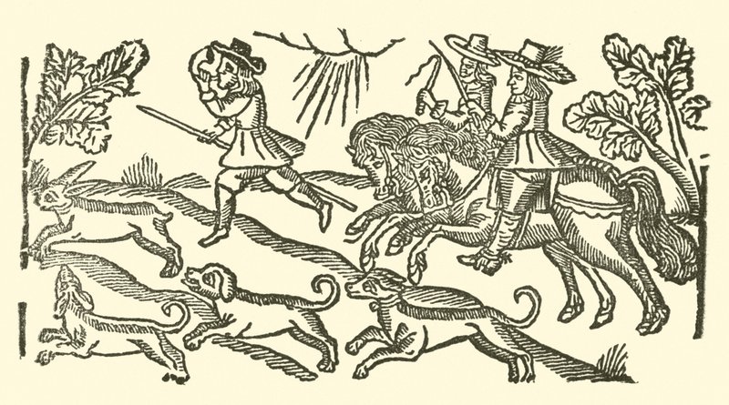 Illustration til The Roxburghe Ballads (træsnit) af (after) English School