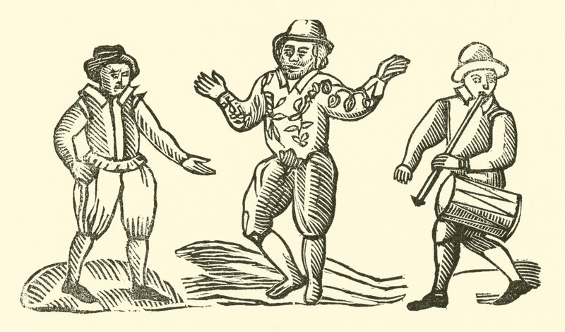 Illustration til The Roxburghe Ballads (træsnit) af (after) English School