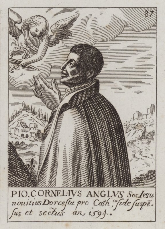 John Cornelius, engelsk jesuitt katolsk præst og martyr (gravering) af (after) English School