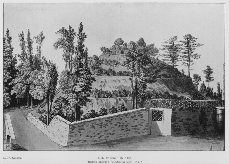 Marlborough, The Mound i 1788 (litho) af (after) English School