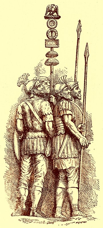 Romerske soldater, illustration til 