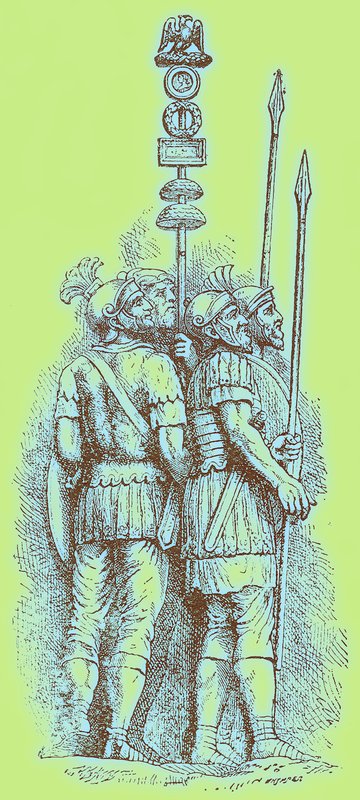 Romerske soldater, illustration til 