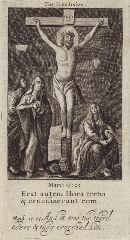 Jesu Kristi korsfæstelse (gravering) af (after) English School