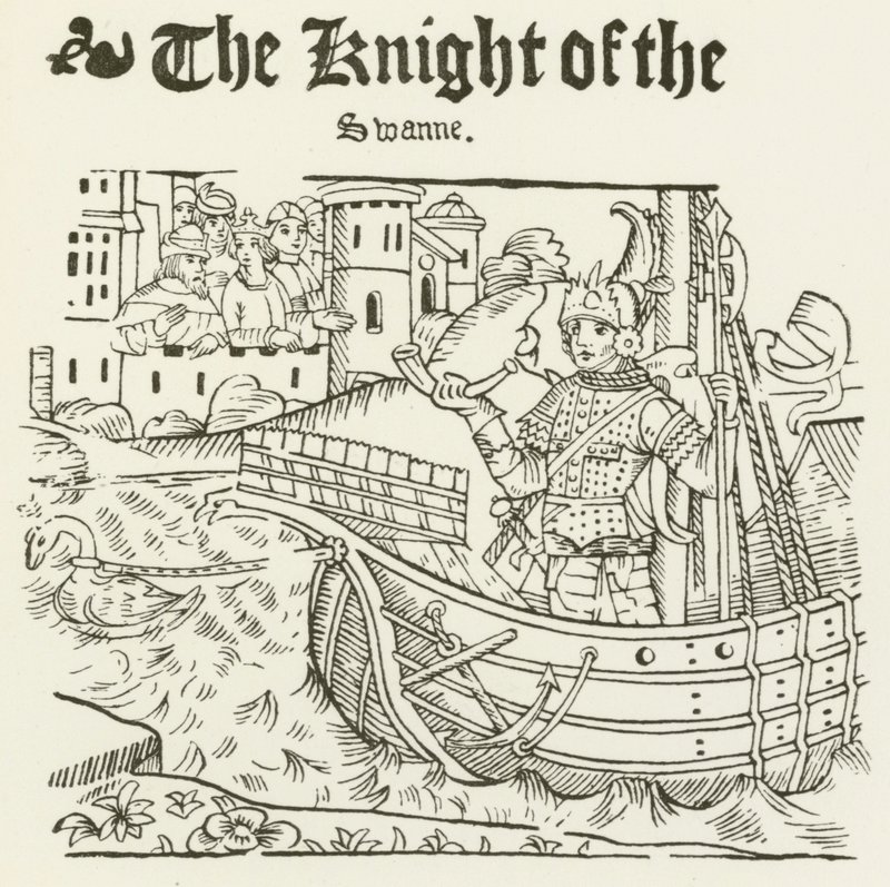 The Knight Of The Swanne (gravering) af (after) English School