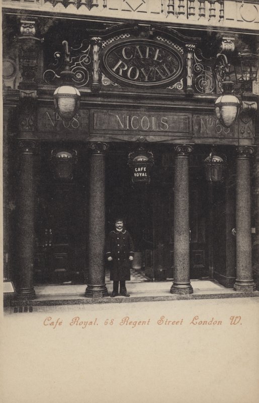 Cafe Royal, 68, Regent Street, London, West (s/h-billede) af (after) English photographer