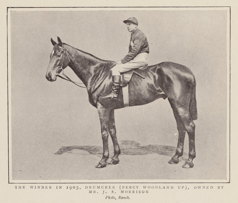 Drumcree, vinder af Grand National 1903 (s/h-foto) af (after) English photographer