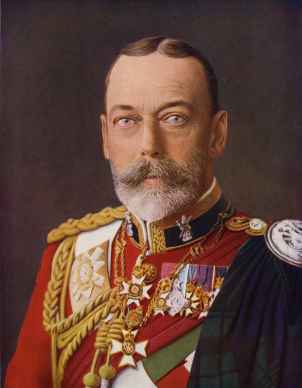 King George som oberst-in-chef for Black Watch (farvefoto) af (after) English photographer