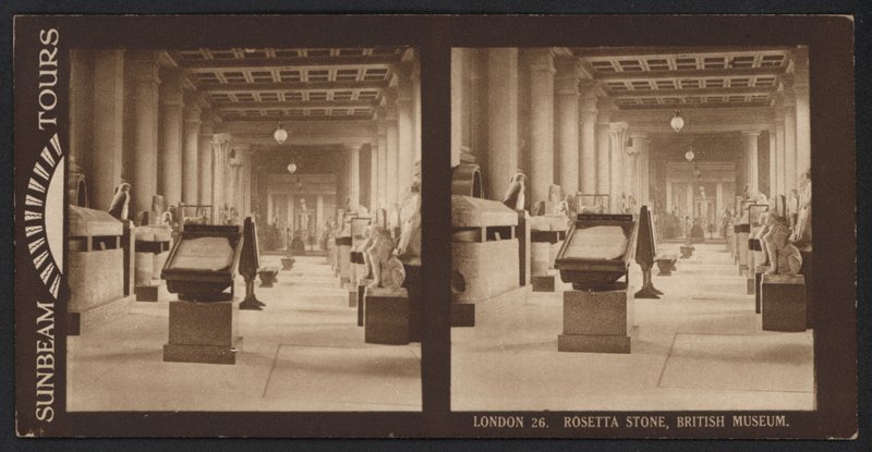 London, Rosetta Stone, British Museum (s/h foto) af (after) English photographer