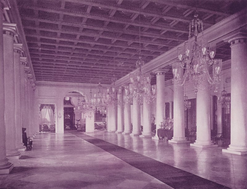Marble Hall, Government House, Calcutta (s/h-billede) af (after) English photographer