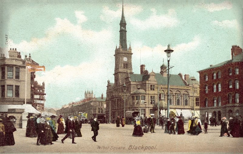 Talbot Square, Blackpool (farvefoto) af (after) English photographer