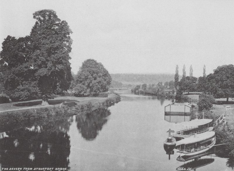 Severn fra Stourport Bridge (s/h-foto) af (after) English photographer