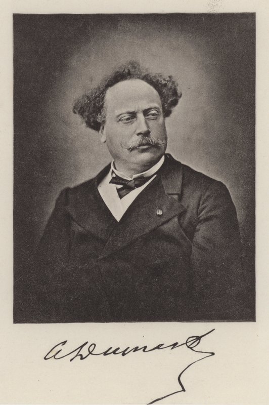 Alexandre Dumas den yngre, fransk forfatter (s/h-foto) af (after) French Photographer