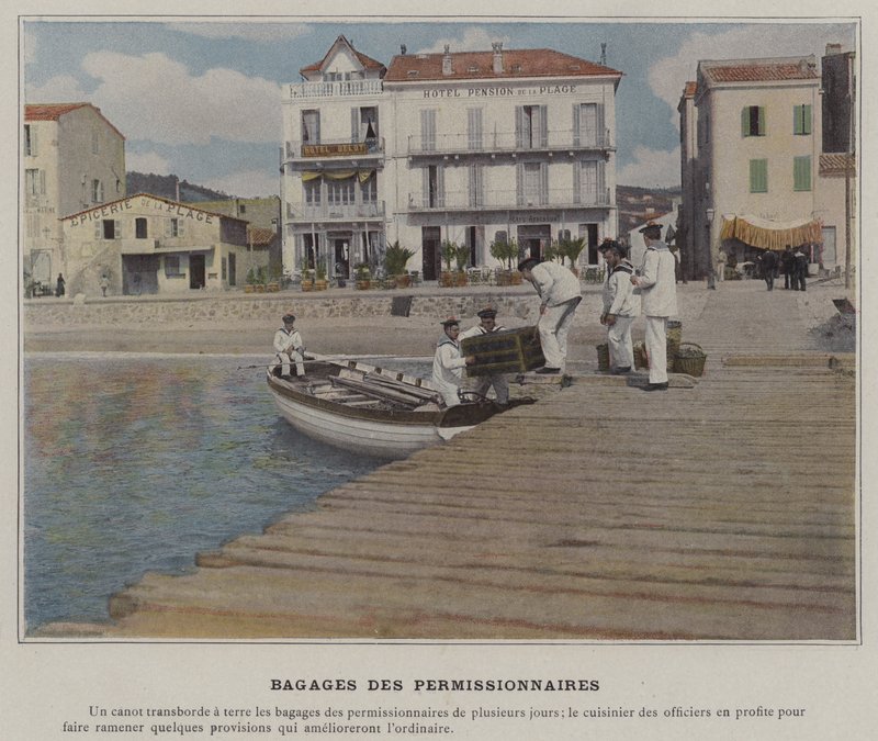 Bagage af tilladelser (farvet foto) af (after) French Photographer
