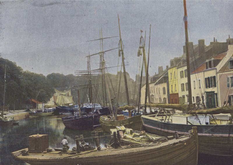 Belle-Ile-en-Mer, Port de Palais (farvet foto) af (after) French Photographer