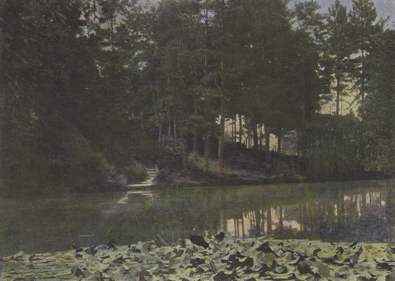 Bois de Boulogne, Reservoiret (farvet foto) af (after) French Photographer