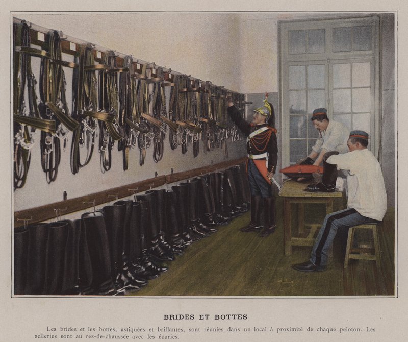 Trenser og støvler (farvet foto) af (after) French Photographer