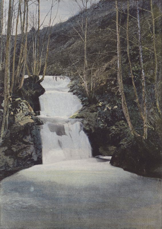 Cascade du Benet, pres Murat (farvet foto) af (after) French Photographer