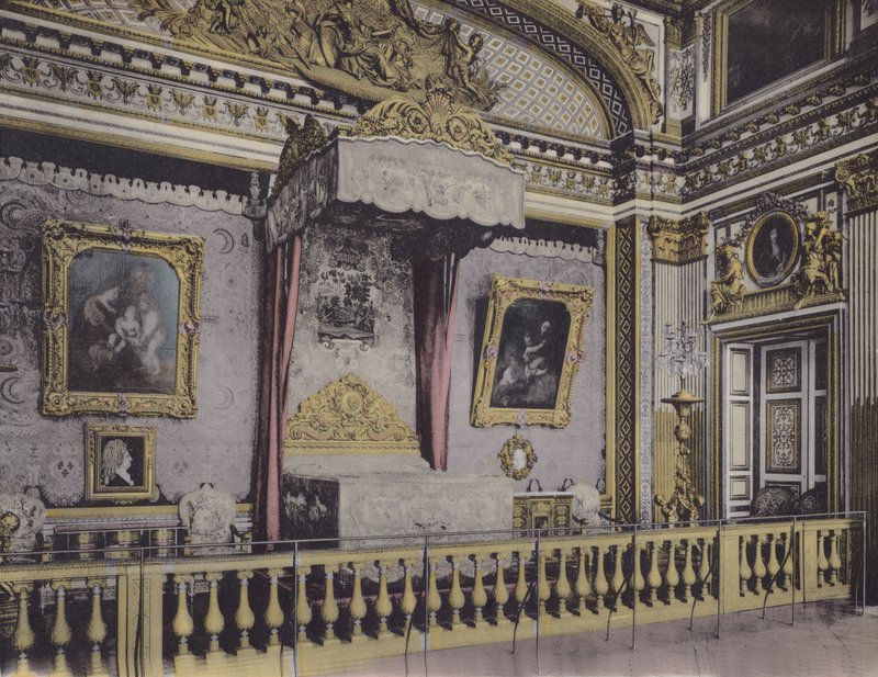 Chambre de Louis XIV, Louis XIV soveværelse (farvet foto) af (after) French Photographer