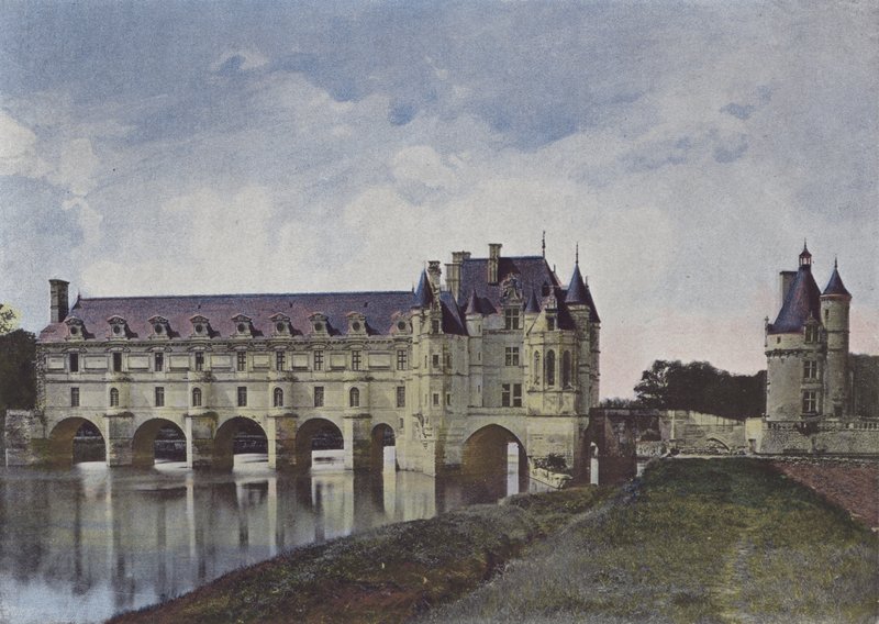 Chateau de Chenonceaux (farvet foto) af (after) French Photographer