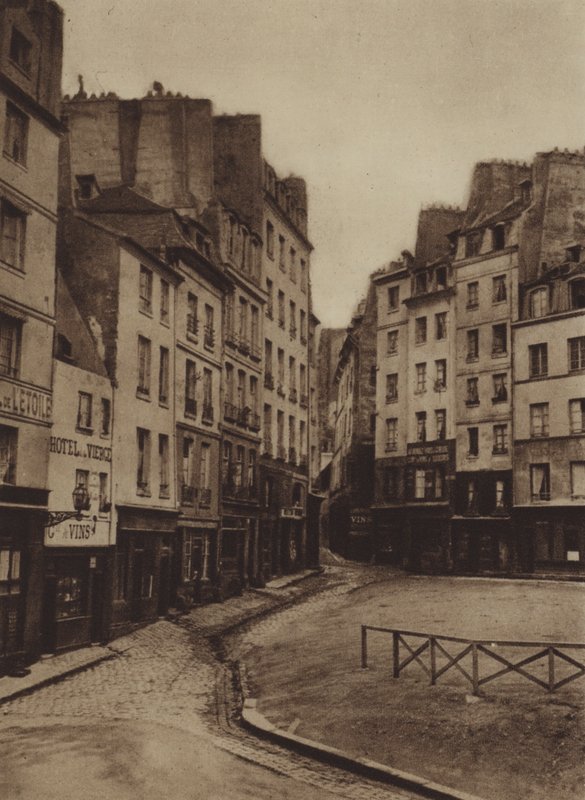 Hjørne af Jean-de-Beauvais og Lanneau gader (s/h foto) af (after) French Photographer