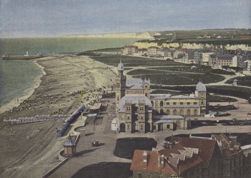 Dieppe, Udsigt taget fra slottet (farvet foto) af (after) French Photographer