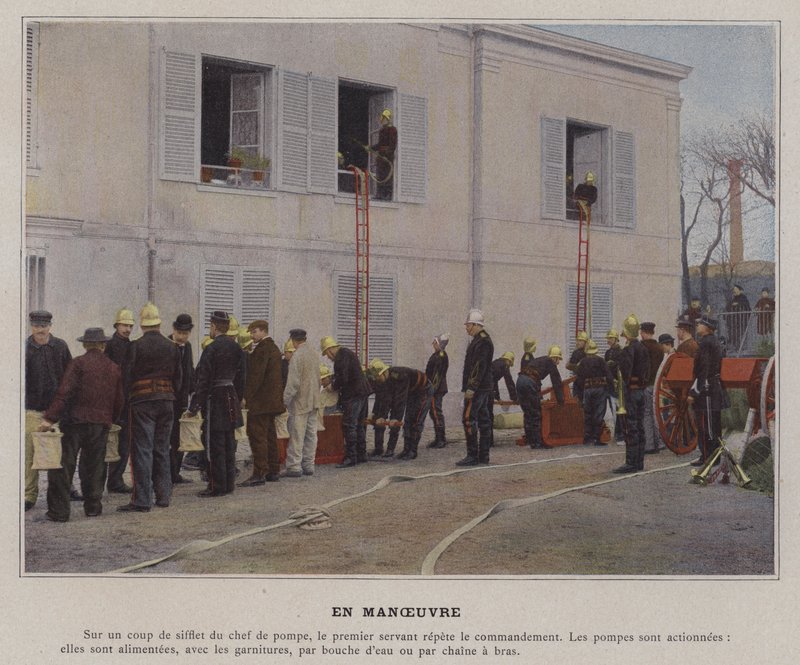 En Maneuver (farvet foto) af (after) French Photographer