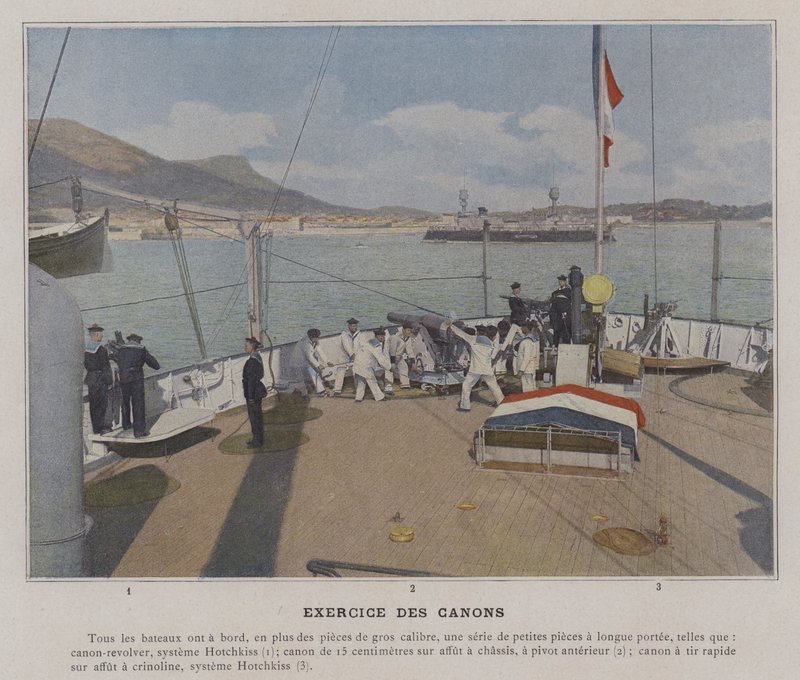 Kanonøvelse (farvet foto) af (after) French Photographer