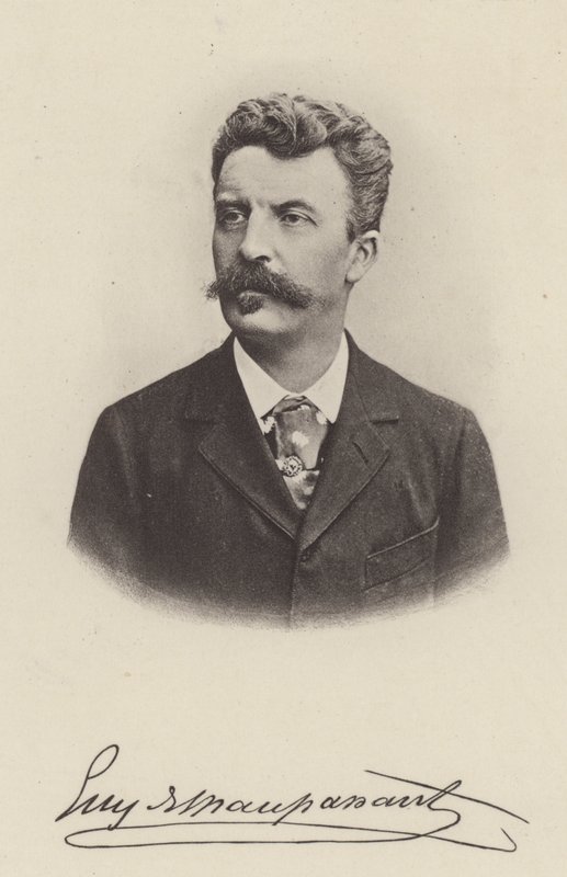 Guy de Maupassant, fransk novelleforfatter og romanforfatter (s/h-foto) af (after) French Photographer