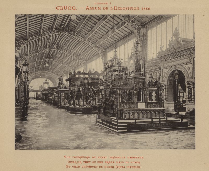 Indvendigt billede af Great Hall of Honor (s/h foto) af (after) French Photographer