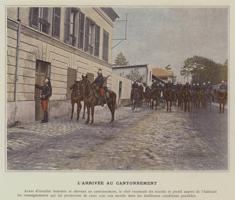 Ankomst til kantonen (farvet foto) af (after) French Photographer