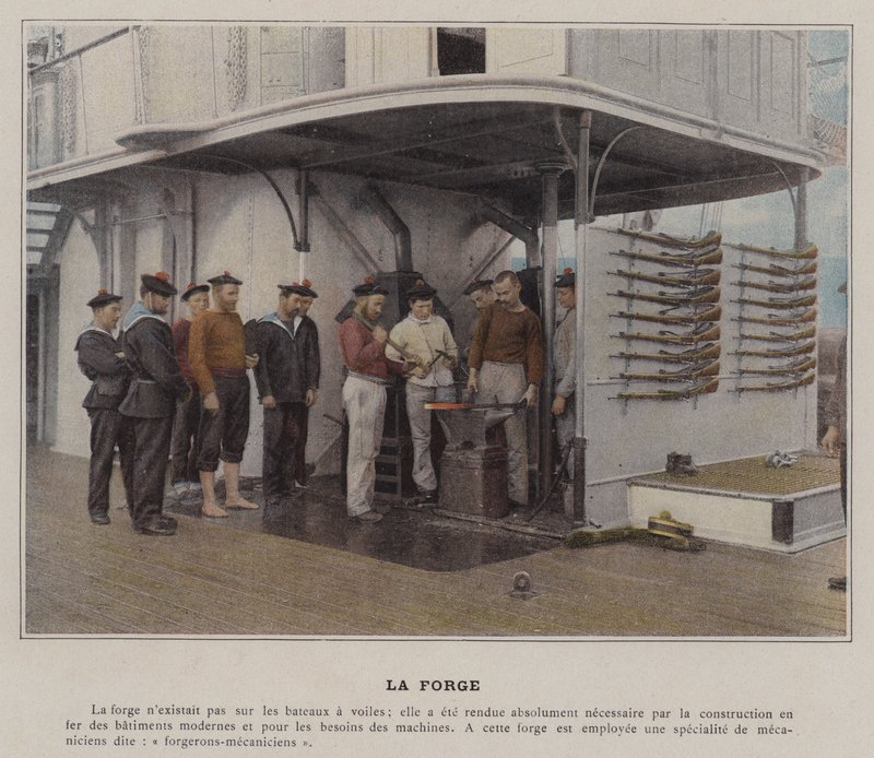 La Forge (farvet foto) af (after) French Photographer