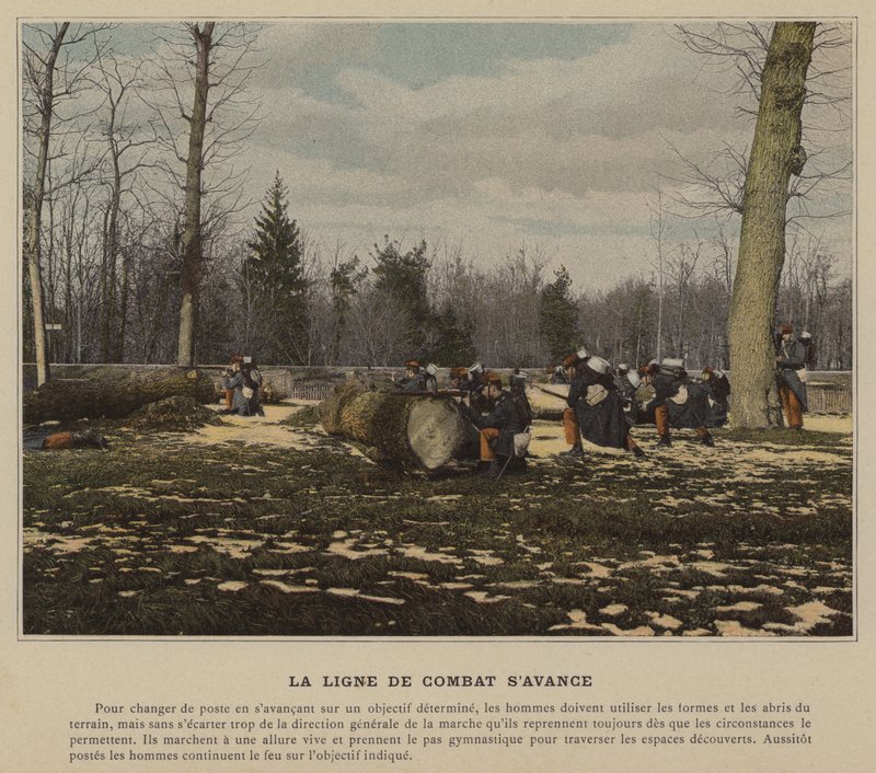 The Battle Line Advances (farvet foto) af (after) French Photographer