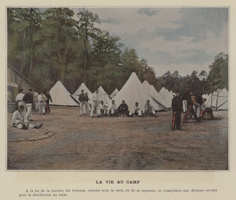 Camp Life (farvet foto) af (after) French Photographer