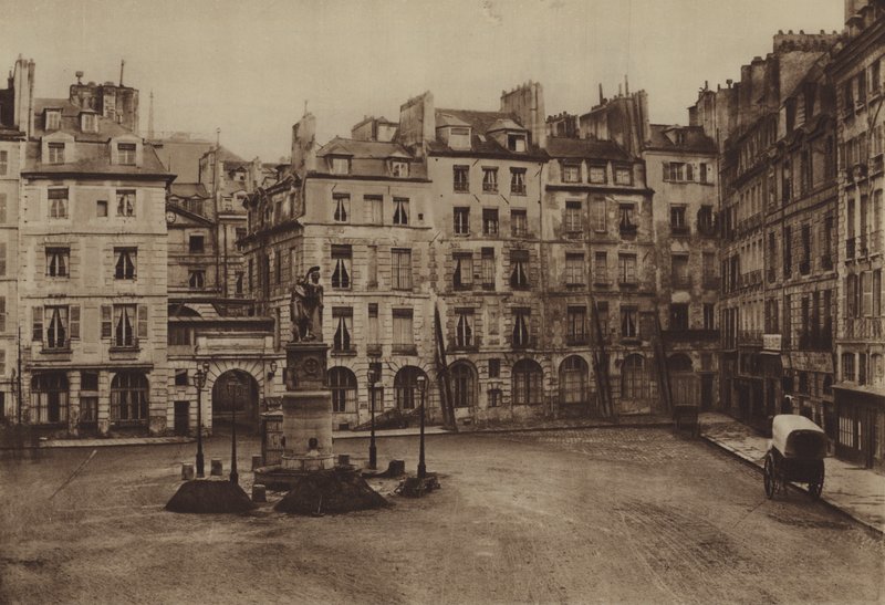 Place Dauphine, delvis revet ned i 1875 (s/h-foto) af (after) French Photographer