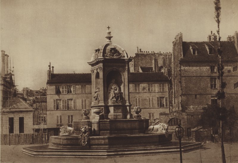 Place Saint-Sulpice i 1853 (s/h foto) af (after) French Photographer