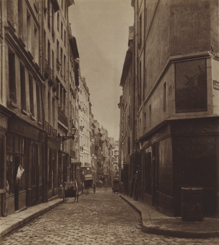 Rue des Moineaux omkring 1866, revet ned for at give plads til avenue de l